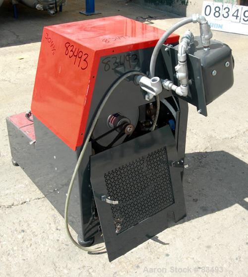 USED: Premier horizontal Supermill, model SML-1.5. 1.5 liter (.39 gallon) capacity, 304 stainless steel. Jacketed chamber approximately 4" diameter x 8" long with milling discs. Driven by a 7.5 hp, 3...