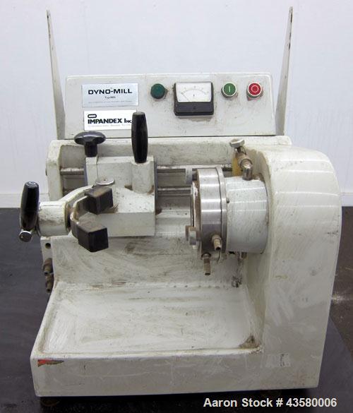 Used WAB Willy A. Bachofen Dyno-Mill, Model KDL. Parts machine only. Approximate 1.85kw, 60hz motor.