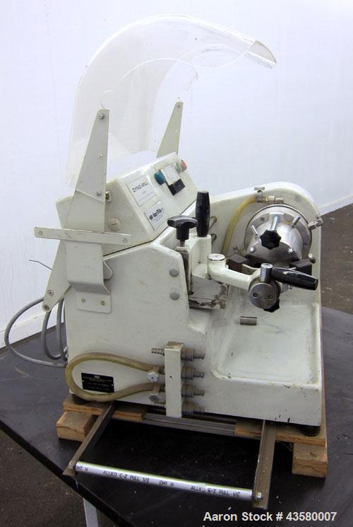 Used WAB Willy A. Bachofen Dyno-Mill, Model KDL, 316 Stainless Steel. Approximate capacity 0.3 to 0.6 liters. 3” Diameter x 6” deep jacketed chamber, no mixing rotor. Driven by an approximate 1.5kw, ...