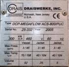 Used- Stainless Steel Draisewerke Perl Mill, Model DCP-MEGAFLOW ACS-800/PUC