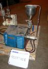 Used Eiger Mini Motor Media Mill, Model 250, stainless steel, horizontal. Approximately 250 ML jacketed chamber, up to 1 gallon batch capacity. Driven by an approximate 1/4 hp motor.
