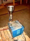 Used Eiger Mini Motor Media Mill, Model 250, stainless steel, horizontal. Approximately 250 ML jacketed chamber, up to 1 gallon batch capacity. Driven by an approximate 1/4 hp motor.
