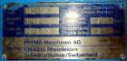 Used Fryma CoBall Annular Gap Bead Mill, Model MS-50. 316 Stainless steel product contact areas. Jacketed bowl, grinding volume 8 liter (2.11 gallon). Jacket rated 3 bar (43.5 psi). Approximate throu...
