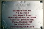 Used Meadows Mills Stone Burr Mill, Model 20N, Carbon Steel. Includes a feed hopper. Driven by a 10hp motor. Set up with blower discharge. Mounted on a frame with casters. Serial# 34523-13.  ADD 18% ...