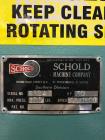 Used Schold Machine High Speed Vertical Media / Shot / Sand Mill. 30 hp motor. Max press. 125 lbs. Speed. 900/1800 rpm. Reported to be reconditioned.