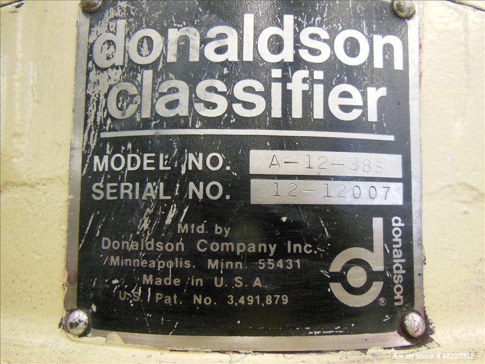 Used- Donaldson Accucut Model A12 Classifier