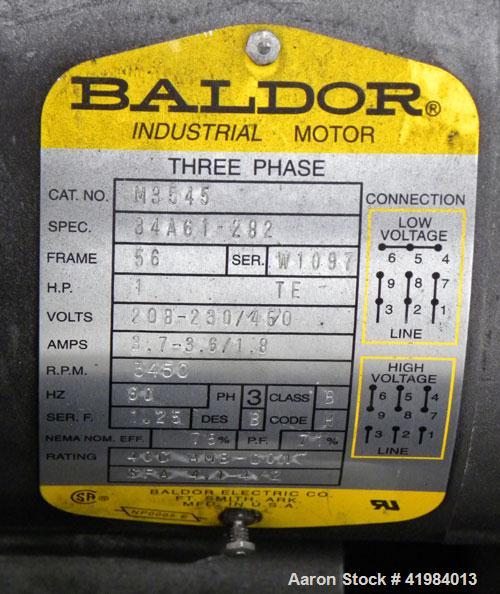 Used Gruendler Crusher & Pulverizer Axial Grinder/Hammer Mill, model “O”, carbon steel. Approximate 8" diameter x 3" deep chamber with (4) swinging stirrup hammers. Side hinged door with feed chute. ...