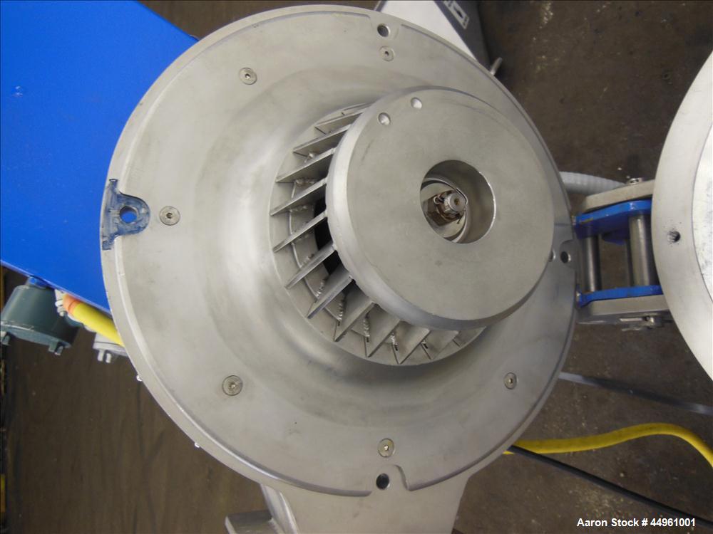 Used Hosokawa Micron Powder Systems ACM Air Classifying Mill, Model 10 ACM, 304 Stainless Steel. Approximate 11" diameter grinding chamber. Rotor driven by a 10 hp, 3/60/230/460 volt, 3500 rpm XP mot...