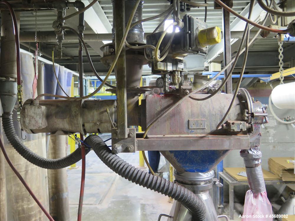 Used Hosokawa Mikropul Pulverizer, Model 10ACM.  Carbon Steel Construction.  Includes; AZO Sifter, Model E350, Cyclone, Toledo Scale and Control.  Controls for Dust Collector and Pulverizer.
