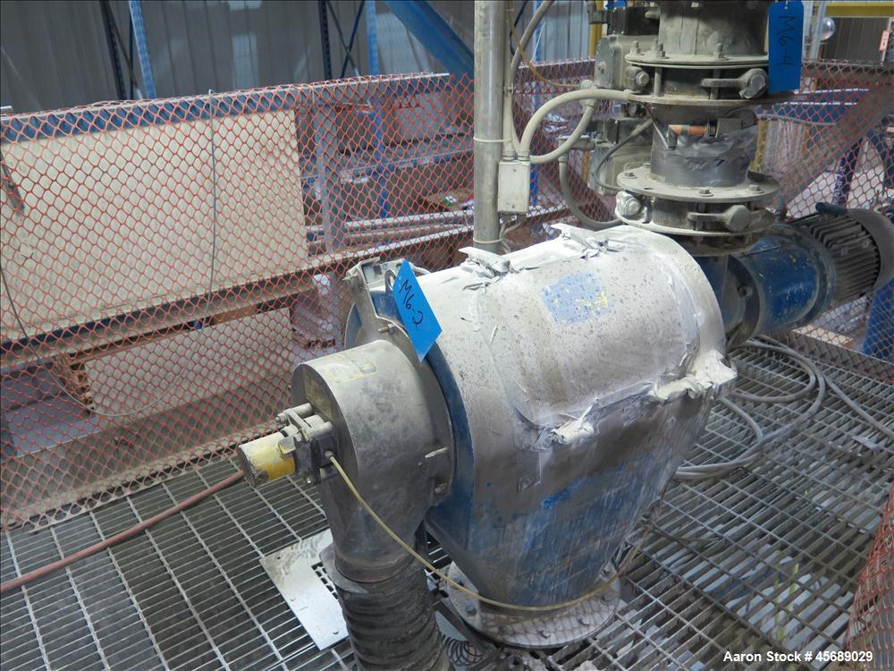 Used-Hosokawa Mikropul Pulverizer, Model 30ACM.  Carbon Steel Construction.  Includes; Kemutec Sifter, Model K650, Cyclone, ...