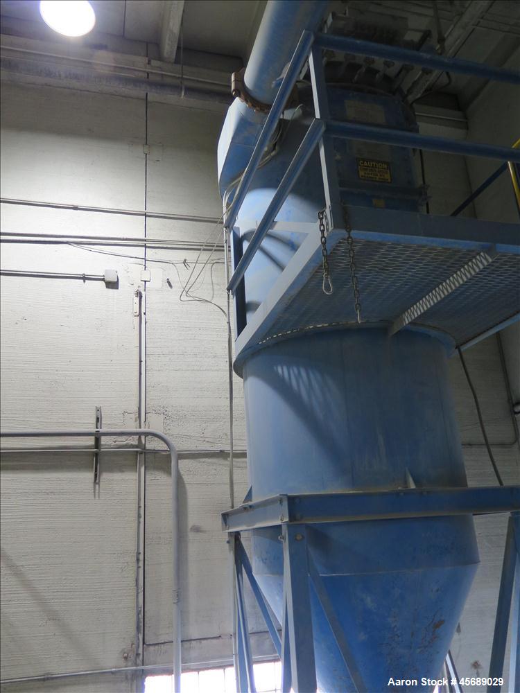 Used Hosokawa Mikropul Pulverizer, Model 30ACM.  Carbon Steel Construction.  Includes; Kemutec Sifter, Model K650, Cyclone, Mikro-Pulsaire Dust Collector, Schmalz Box Lifter, Toledo Scale and Control...
