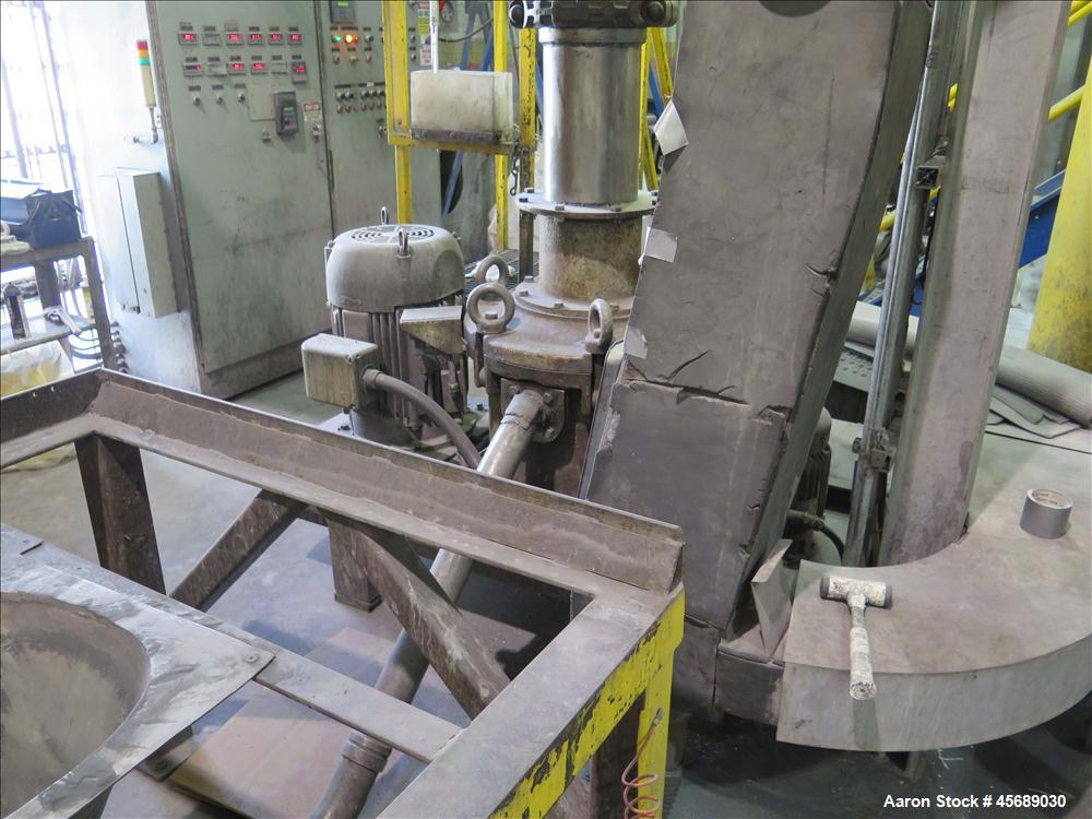 Used Hosokawa Mikropul Pulverizer, Model 40ACM.  Carbon Steel Construction.  Includes; AZO Sifter, Model E650, Cyclone, Mikro-Pulsaire Dust Collector, Schmalz Box Lifter, Toledo Scale and Control.  C...