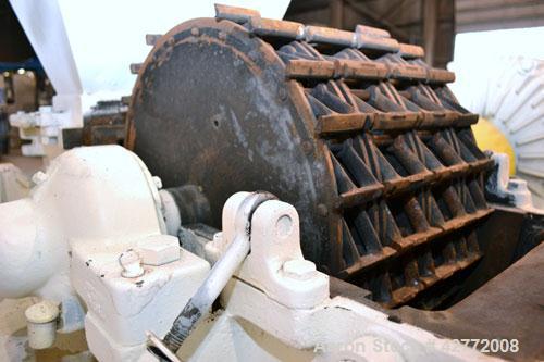 Used- Mikro Pulverizer Hammer Mill, Model 4TH, Carbon Steel. 20" Diameter x 12" wide rotor with 4 rows swinging stirrup hamm...