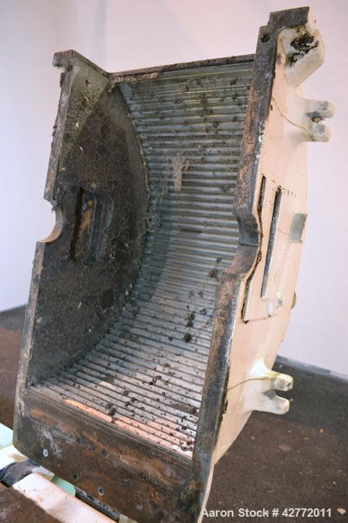 Used Mikro Pulverizer Hammer Mill, Model 4TH, Carbon Steel. 20" Diameter x 12" wide rotor with 4 rows swinging stirrup hammers. Top gravity feed hopper, bottom screen. Bottom discharge hopper with a ...