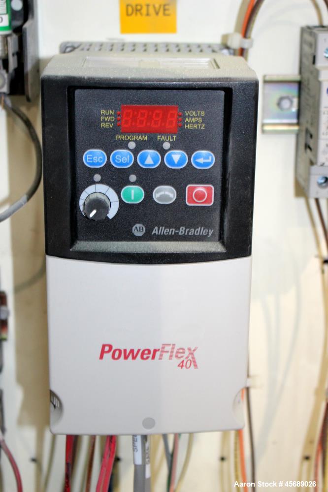 Used Hosokawa Mikropul Pulverizer, Model 60ACM, Carbon Steel. Approximate 31-1/2" diameter rotor. Driven by a 75hp, 3/60/230/460 volt, 1770 rpm motor. Separator driven by a 10hp, 3/60/230/460 volt, 1...