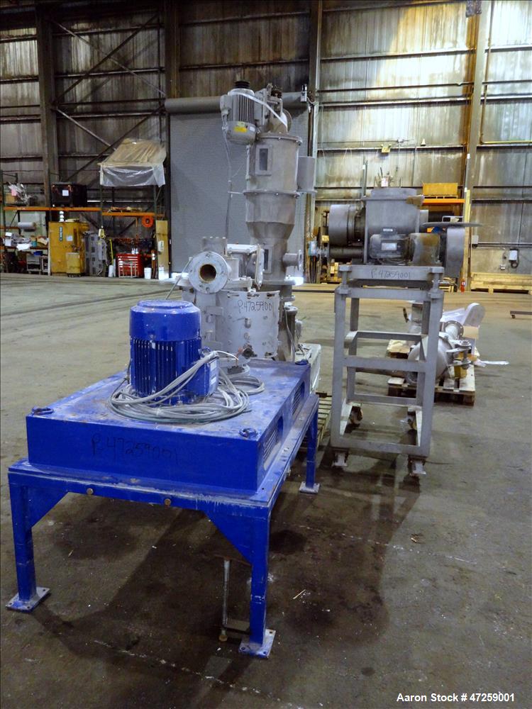 Used Hosokawa Micron Milling System Consisting Of: (1) Hosokawa Micron Dryer, model MDV-1, stainless steel. Approximate 125 kg/hr. maximum evaporation capacity depending on product. Approximate 10" d...