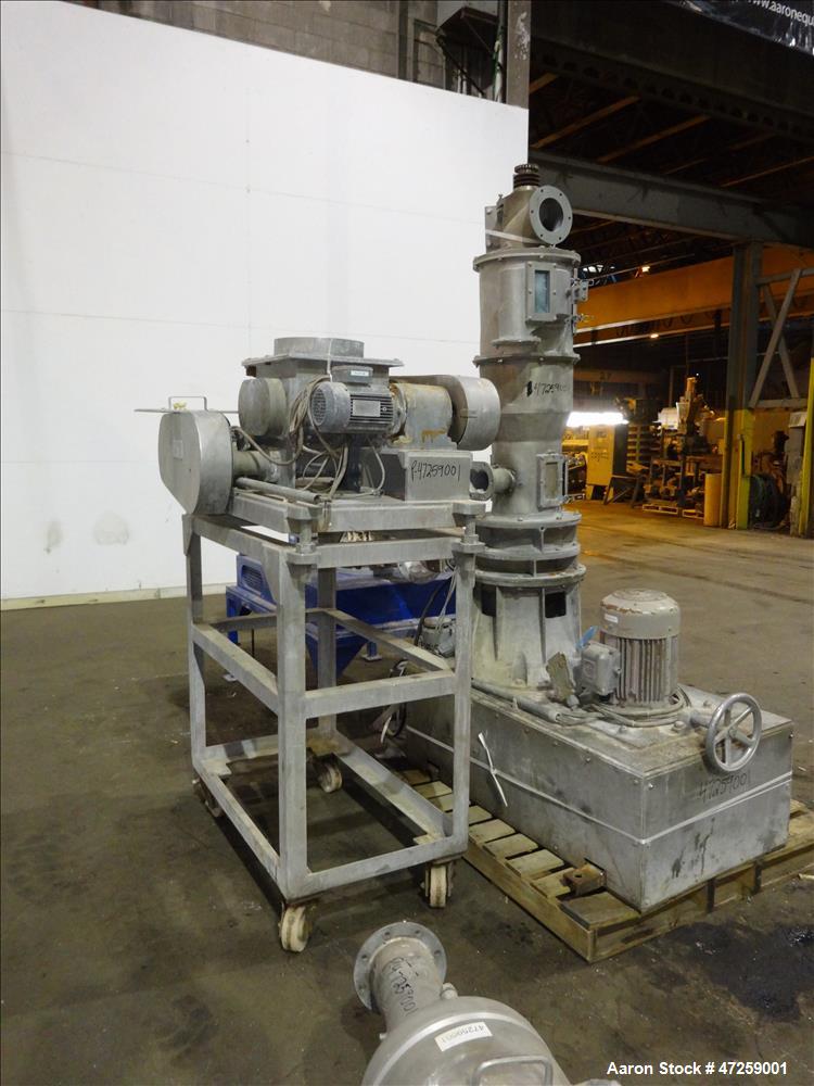 Used Hosokawa Micron Milling System Consisting Of: (1) Hosokawa Micron Dryer, model MDV-1, stainless steel. Approximate 125 kg/hr. maximum evaporation capacity depending on product. Approximate 10" d...