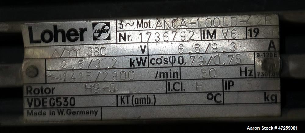 Used Hosokawa Micron Milling System Consisting Of: (1) Hosokawa Micron Dryer, model MDV-1, stainless steel. Approximate 125 kg/hr. maximum evaporation capacity depending on product. Approximate 10" d...