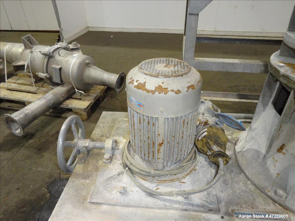 Used Hosokawa Micron Milling System Consisting Of: (1) Hosokawa Micron Dryer, model MDV-1, stainless steel. Approximate 125 kg/hr. maximum evaporation capacity depending on product. Approximate 10" d...