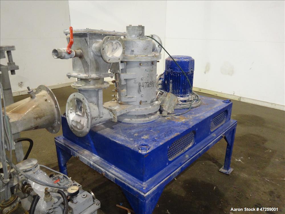 Used Hosokawa Micron Milling System Consisting Of: (1) Hosokawa Micron Dryer, model MDV-1, stainless steel. Approximate 125 kg/hr. maximum evaporation capacity depending on product. Approximate 10" d...