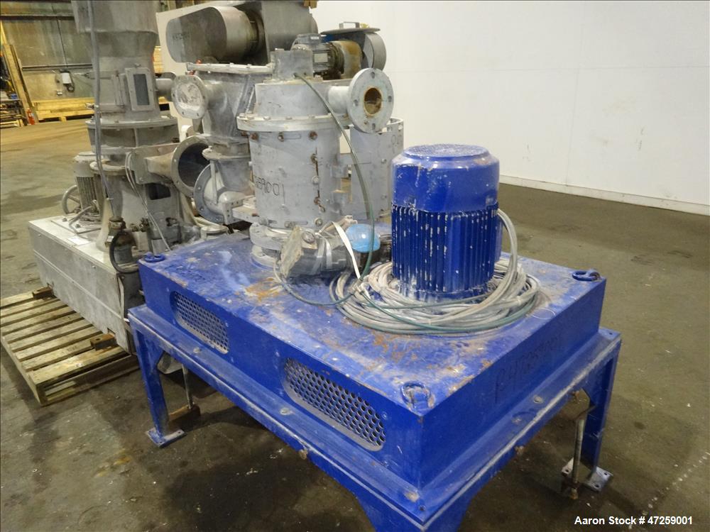 Used Hosokawa Micron Milling System Consisting Of: (1) Hosokawa Micron Dryer, model MDV-1, stainless steel. Approximate 125 kg/hr. maximum evaporation capacity depending on product. Approximate 10" d...