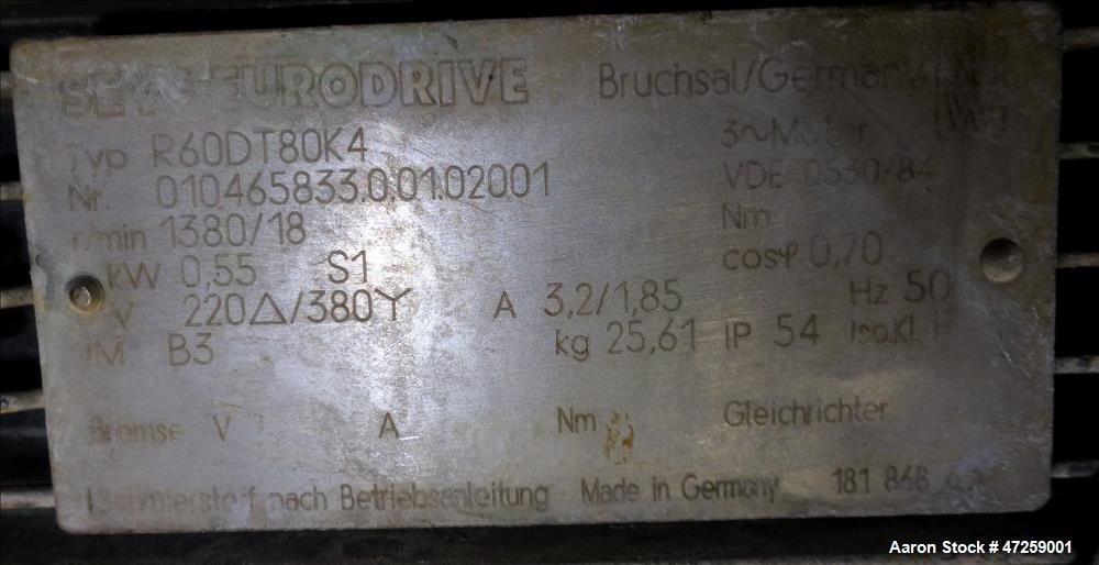 Used Hosokawa Micron Milling System Consisting Of: (1) Hosokawa Micron Dryer, model MDV-1, stainless steel. Approximate 125 kg/hr. maximum evaporation capacity depending on product. Approximate 10" d...