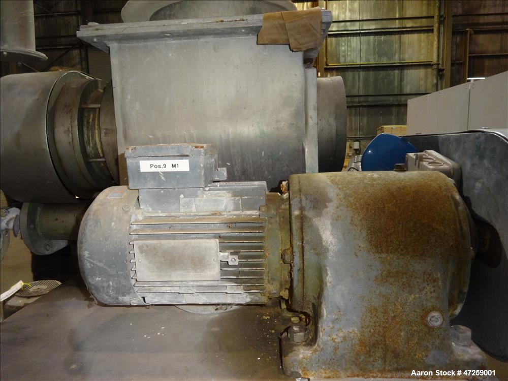 Used Hosokawa Micron Milling System Consisting Of: (1) Hosokawa Micron Dryer, model MDV-1, stainless steel. Approximate 125 kg/hr. maximum evaporation capacity depending on product. Approximate 10" d...