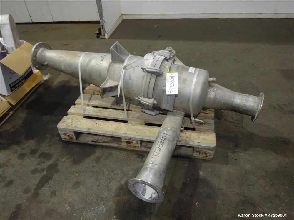 Used Hosokawa Micron Milling System Consisting Of: (1) Hosokawa Micron Dryer, model MDV-1, stainless steel. Approximate 125 kg/hr. maximum evaporation capacity depending on product. Approximate 10" d...