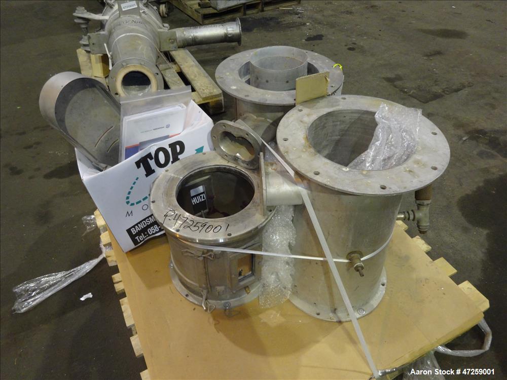 Used Hosokawa Micron Milling System Consisting Of: (1) Hosokawa Micron Dryer, model MDV-1, stainless steel. Approximate 125 kg/hr. maximum evaporation capacity depending on product. Approximate 10" d...