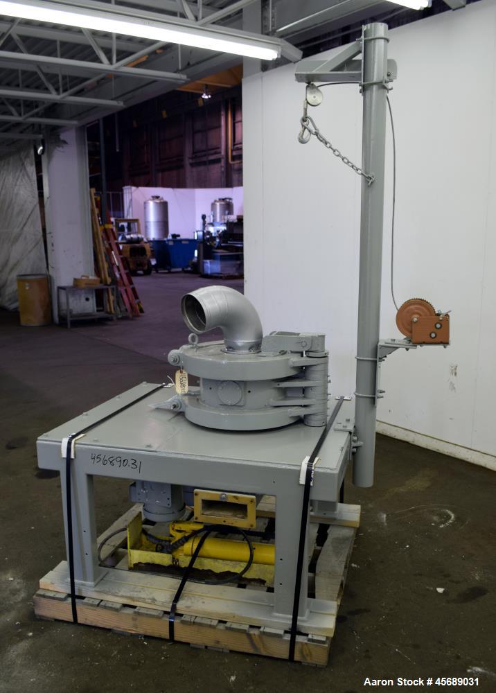 Used Kemutec PPS Air Classifying Mill, Model 2 CMT, Carbon Steel. Approximate 13" diameter grinding chamber. Rotor driven by a 10hp, 3/60/208-230/460 volt, 3500 rpm motor, classifier wheel driven by ...