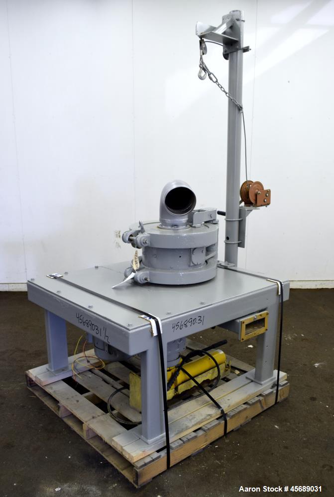 Used Kemutec PPS Air Classifying Mill, Model 2 CMT, Carbon Steel. Approximate 13" diameter grinding chamber. Rotor driven by a 10hp, 3/60/208-230/460 volt, 3500 rpm motor, classifier wheel driven by ...