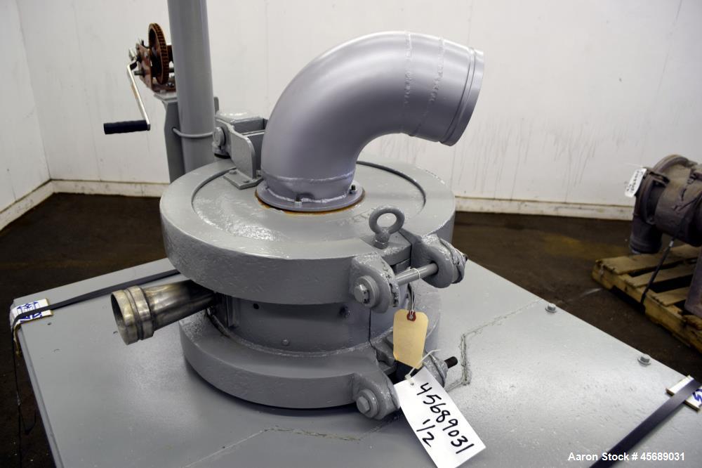 Used Kemutec PPS Air Classifying Mill, Model 2 CMT, Carbon Steel. Approximate 13" diameter grinding chamber. Rotor driven by a 10hp, 3/60/208-230/460 volt, 3500 rpm motor, classifier wheel driven by ...