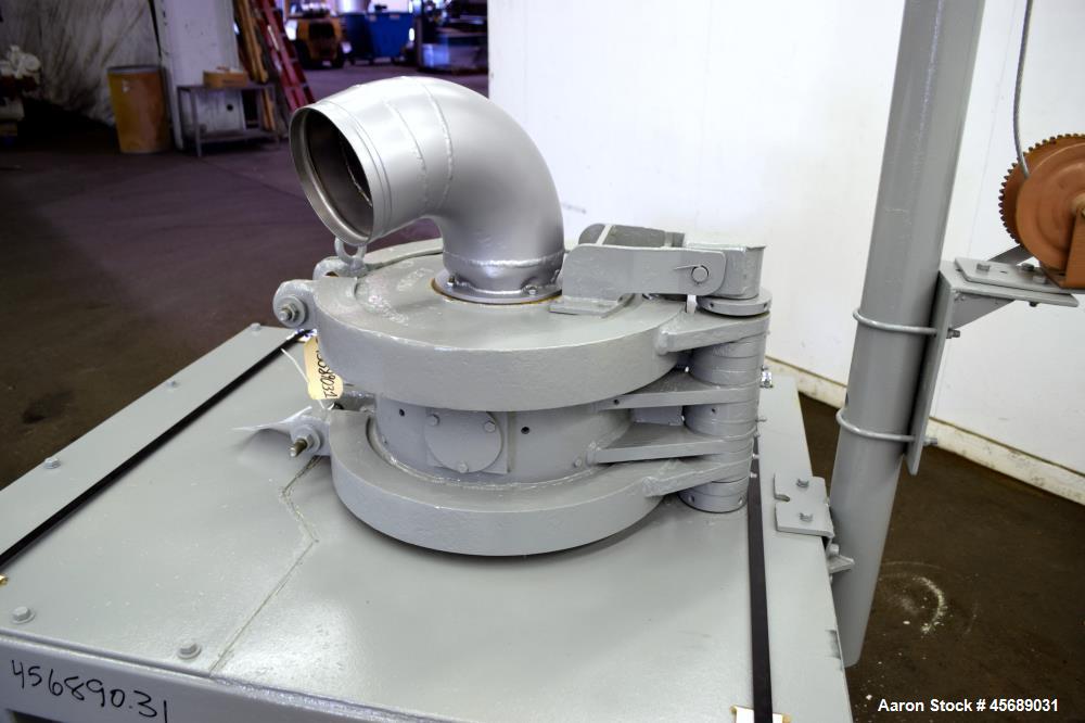 Used Kemutec PPS Air Classifying Mill, Model 2 CMT, Carbon Steel. Approximate 13" diameter grinding chamber. Rotor driven by a 10hp, 3/60/208-230/460 volt, 3500 rpm motor, classifier wheel driven by ...