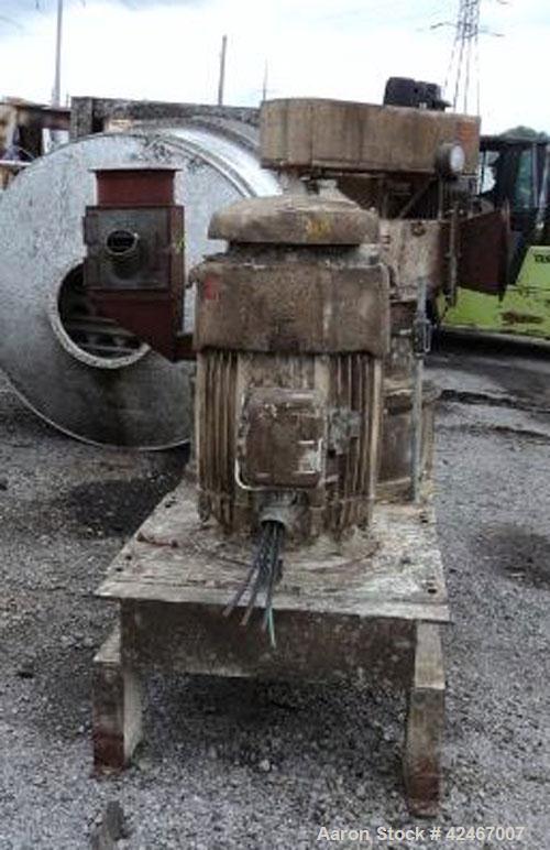 Used Micron Systems Micropulverizer Separator, Model 60ACM. Maximum rotor rpm 3000, maximum separator rpm 1800, 125 hp Reliance electric motor main drive, 1780 rpm, 460V, top driven classifier with s...