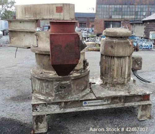 Used Micron Systems Micropulverizer Separator, Model 60ACM. Maximum rotor rpm 3000, maximum separator rpm 1800, 125 hp Reliance electric motor main drive, 1780 rpm, 460V, top driven classifier with s...