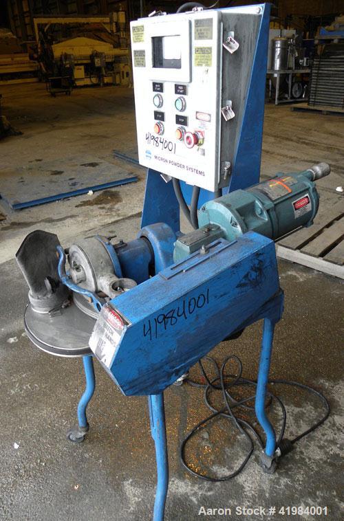 Used- Micron Powder Systems Mikro Bantam Pulverizer Hammer Mill, Model 611072EX, 304 Stainless Steel. Approximate 5-1/4" dia...