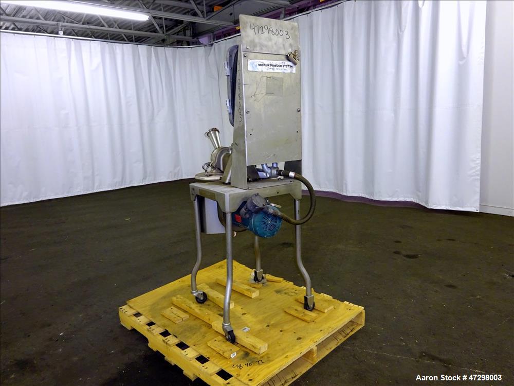Used Micron Powder Systems Mikro Bantam Pulverizer Hammer Mill, Model CF