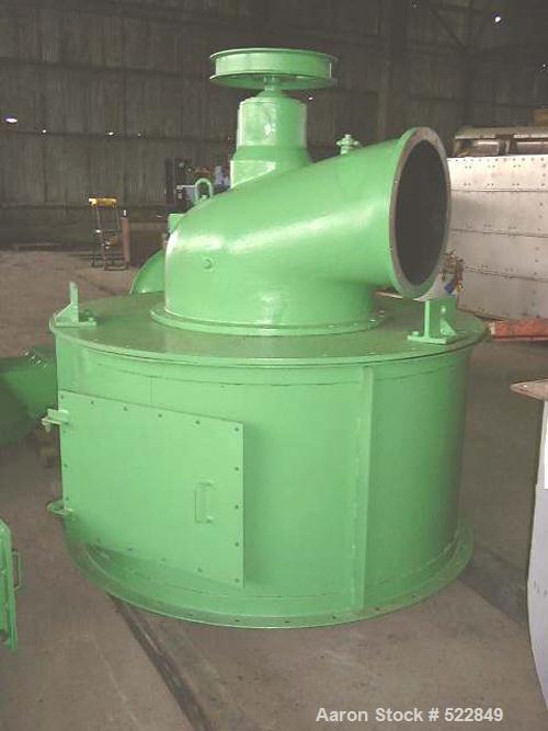 USED: Micron separator air classifier, MS-5H. Includes header assembly with pillow block assembly, outlet for fines, and motor base.Upper housing with inspection door and supports. Middle housing wit...
