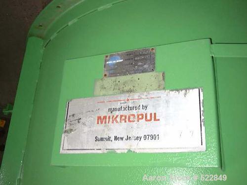 USED: Micron separator air classifier, MS-5H. Includes header assembly with pillow block assembly, outlet for fines, and motor base.Upper housing with inspection door and supports. Middle housing wit...