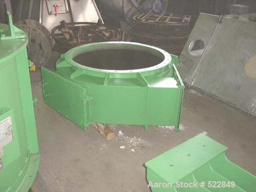 USED: Micron separator air classifier, MS-5H. Includes header assembly with pillow block assembly, outlet for fines, and motor base.Upper housing with inspection door and supports. Middle housing wit...