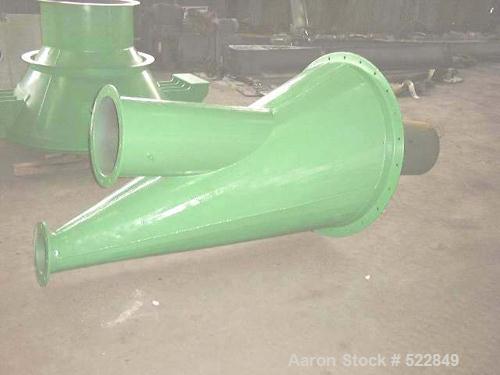 USED: Micron separator air classifier, MS-5H. Includes header assembly with pillow block assembly, outlet for fines, and motor base.Upper housing with inspection door and supports. Middle housing wit...