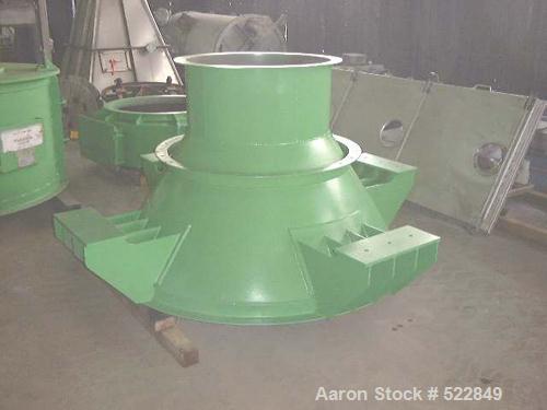 USED: Micron separator air classifier, MS-5H. Includes header assembly with pillow block assembly, outlet for fines, and motor base.Upper housing with inspection door and supports. Middle housing wit...