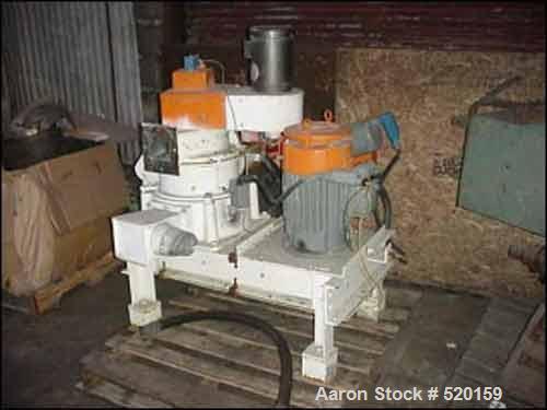 USED: Mikro Pulverizer model 10ACM, carbon steel construction.10 hp main drive, 230/460 volt, 3 phase, 3600 rpm XP 1 hp variablespeed classifier drive, 230/460 volt XP, 625-4000 rpm, 1/4 hp screwfeed...