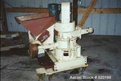 USED: Model 10ACM Mikro Pulverizer, carbon steel construction. 10 hp main drive, 2 hp variable speed classifier drive, 3/4 hp variable speed screw feeder drive, on base.