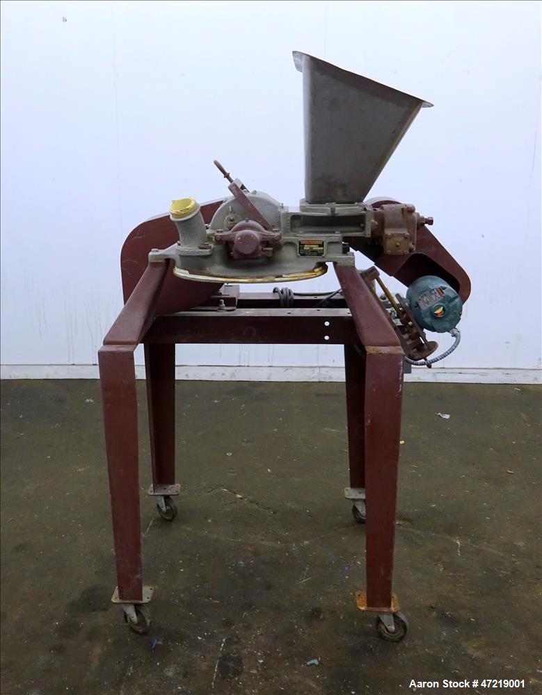 Used Mikro Pulverizer Hammer Mill, Model 1SH, 304 Stainless Steel
