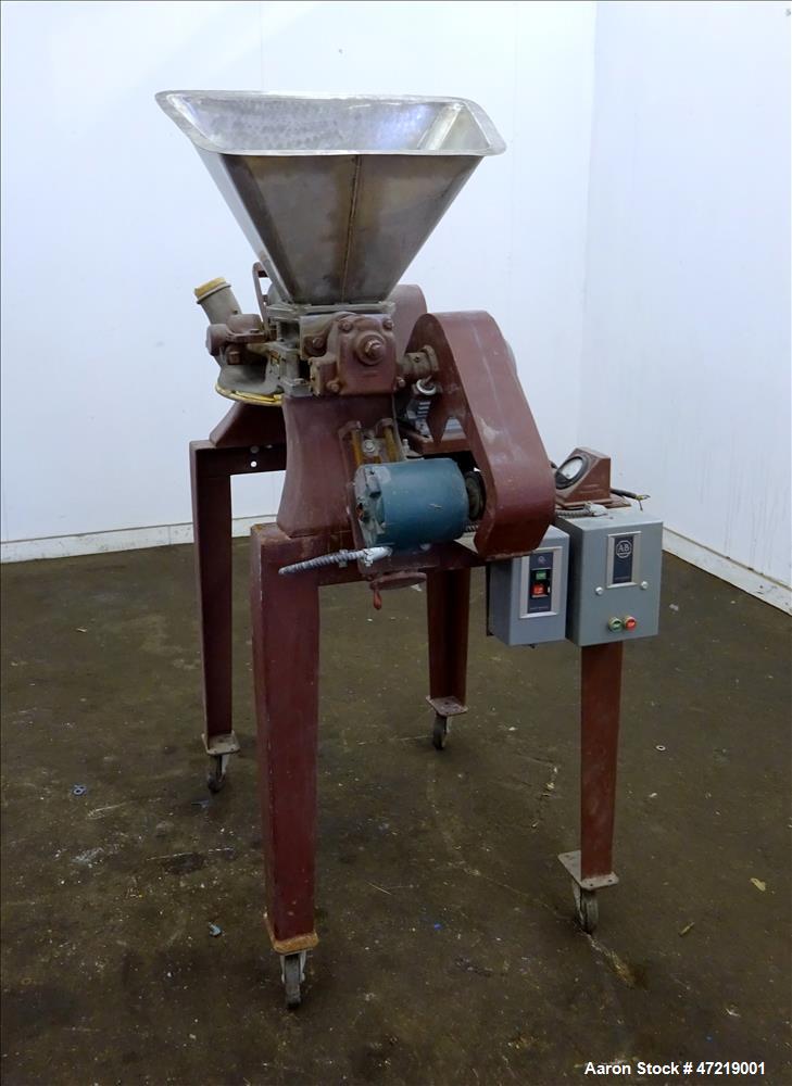 Used Mikro Pulverizer Hammer Mill, Model 1SH, 304 Stainless Steel