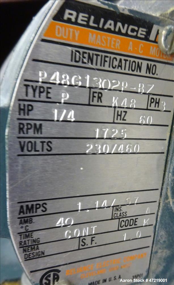 Used Mikro Pulverizer Hammer Mill, Model 1SH, 304 Stainless Steel