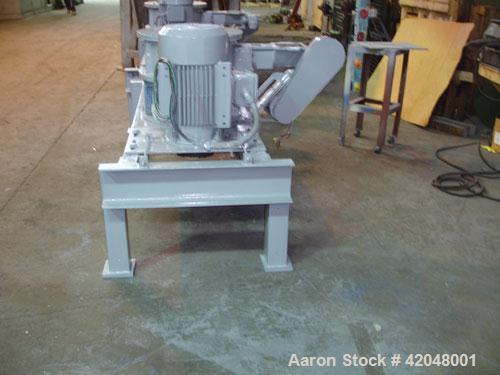 Used Mikro Air Classifying Mill, model 30 ACM, carbon steel. Approximate 30’’ diameter grinding chamber. Rotor speed 4320 to 5770 rpm, driven by a 30 hp, 3/60/230/460 volt motor. Separator wheel 600 ...