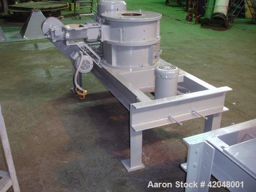 Used Mikro Air Classifying Mill, model 30 ACM, carbon steel. Approximate 30’’ diameter grinding chamber. Rotor speed 4320 to 5770 rpm, driven by a 30 hp, 3/60/230/460 volt motor. Separator wheel 600 ...