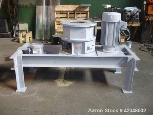 Used Mikro Air Classifying Mill, Model 30 ACM, Carbon Steel. Approximate 30’’ diameter grinding chamber. Rotor speed 4320 to 5770 rpm, driven by a 30 hp, 3/60/230/460 volt motor. Separator wheel 600 ...